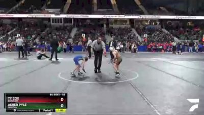 55 lbs Champ. Round 1 - Ty Cox, Brawlers vs Asher Pyle, Sabetha