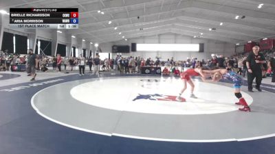 100 lbs 1st Place Match - Brielle Richardson, Central Kentucky Wrestling Club vs Aria Morrison, Warfare Wrestling