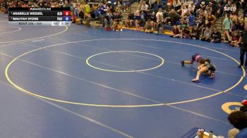 100 lbs Semifinal - Anabelle Wessel, Alexander vs Maliyah Stone, Falconer