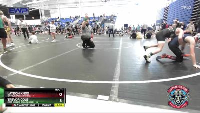 96 lbs Semis (4 Team) - Laydon Knox, Untouchables Purple vs Trevor Cole, East Kansas Eagles Gold