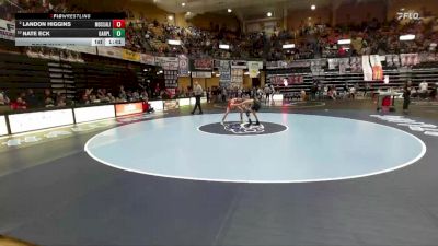 106 lbs Quarterfinal - Nate Eck, Garden Plain Hs vs Landon Higgins, Mound City-Jayhawk Linn Hs