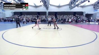 140-J lbs Final - Nathan Morrow, Milford Senior vs Tavion Mckinney, East Hartford Stingers Youth