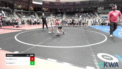 62 lbs Rr Rnd 1 - Riley Keim, Wagoner Takedown Club vs Graycie Card, Tulsa Blue T Panthers