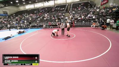 288 lbs Champ. Round 1 - Ryker Jensen, West Field vs Landon Simms, Union