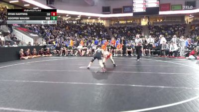 132 lbs Semis - Ryan Hartwig, Clarion-Goldfield-Dows vs Kooper Waugh, West Delaware, Manchester