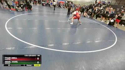 165 lbs Cons. Round 3 - Diesel Hanel, Arizona vs Tyler Abell, Missouri