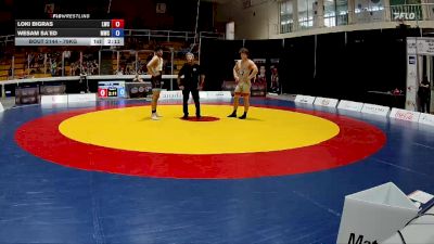 79kg Semifinal - Loki Bigras, London-Western Wrestling Club vs Wesam Sa`ed, Matmen Wrestling Club