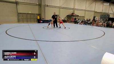 100 lbs Round 1 (6 Team) - Sarina Gunn, Virginia vs Alicia Reyes, North Carolina