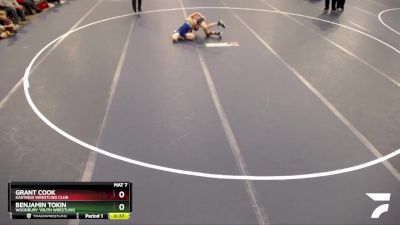 92 lbs Champ. Round 2 - Benjamin Tokin, Woodbury Youth Wrestling vs Grant Cook, Hastings Wrestling Club