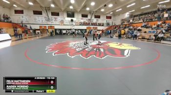 115-120 lbs Cons. Round 1 - Raiden Moreno, Worland Middle School vs Felix Matthiesen, Worland Middle School