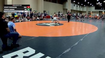 140 lbs Round 4 (8 Team) - Ronan Snider, Eagle Wrestling Academy vs Wyatt Paramore, Patriot WC Dothan