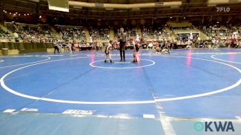 58 lbs Consi Of 8 #1 - Baylon Reece, Grove Takedown Club vs Canaan Johnston, Mannford Pirate Youth Wrestling