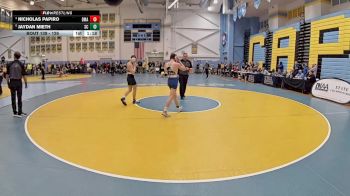 126 lbs Quarterfinal - Nicholas Papiro, Delaware Military Academy vs Jaydan Mieth, Sussex Central H S