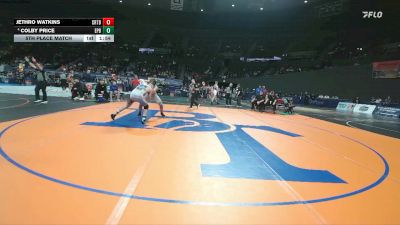5A Boys 175 lbs 5th Place Match - Jethro Watkins, Crater Boys vs Colby Price, Eagle Point Boys
