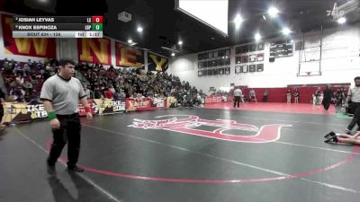 126 lbs Semifinal - Knox Espinoza, Long Beach Poly vs Josiah Leyvas, La Serna