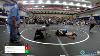 70 lbs Semifinal - Jaxson Williams, Tecumseh Youth Wrestling vs Kyzer Falcon, Division Bell Wrestling