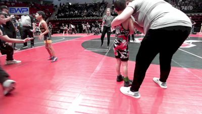 46 lbs Consi Of 16 #1 - Daxten Freeman, Keystone Kids Wrestling Club vs Easton Heredia, Skiatook Youth Wrestling