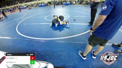 120 lbs Semifinal - Hazen Crank, R.A.W. vs Bentley Ford, Noble Takedown Club