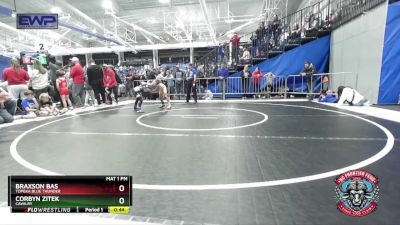 52 lbs Semifinal - Corbyn Zitek, Cavalry vs Braxson Bas, Topeka Blue Thunder