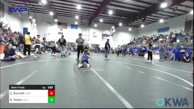 64 lbs Semifinal - Colten Sumrall, Harrah Little League Wrestling vs Shyann Taylor, El Reno Wrestling Club