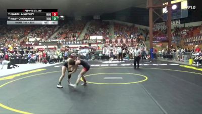 100 lbs Cons. Round 1 - Riley Crookham, Tonganoxie Hs vs Isabella Matney, Burlington Hs