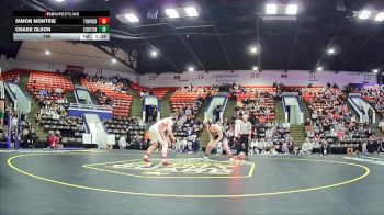 190 lbs Quarterfinals (8 Team) - Chase Olson, Clarkston HS vs Simon Montrie, Bedford HS