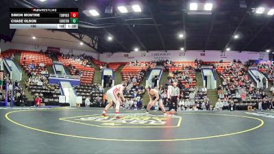 190 lbs Quarterfinals (8 Team) - Chase Olson, Clarkston HS vs Simon Montrie, Bedford HS