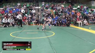 144 lbs Cons. Round 6 - Dylan Hart, Cvca vs Brennan Kicker, Highland (Medina)