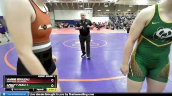 170 lbs Champ. Round 2 - Vianne Rouleau, University Of Alberta vs Bailey Hackett, Lourdes