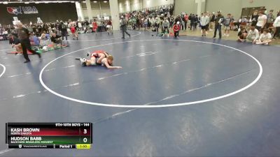 144 lbs Champ. Round 1 - Kash Brown, North Dakota vs Hudson Babb, Backyard Brawlers Midwest