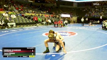 132 Class 3 lbs Cons. Round 2 - Zach Dennis, Farmington vs Norman Schneider, Raytown South
