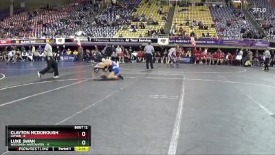 157 lbs Quarters & 1st Wb (16 Team) - Luke Swan, Wisconsin-Whitewater vs Clayton McDonough, Luther