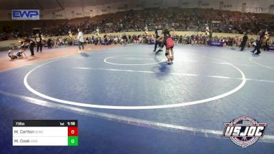 73 lbs Round Of 32 - Makenya Carlton, Duncan Demon Wrestling vs Marcie Cook, Hoisington Jr Cardinals