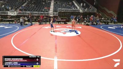 63 lbs Cons. Semi - Ryder Wisniewski, Green River Grapplers Wrestling vs Caysen Long, Riverton USA Wrestling