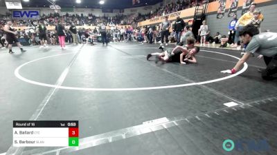 55 lbs Round Of 16 - Adaley Ballard, Comanche Takedown Club vs Sterling Barbour, Blanchard Youth Wrestling Club