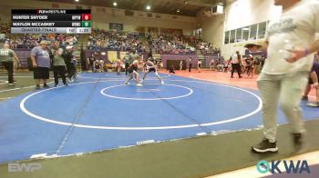 88 lbs Quarterfinal - Waylon McCaskey, Warhorse Wrestling Club vs Hunter Snyder, Mannford Pirate Youth Wrestling