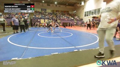 88 lbs Quarterfinal - Waylon McCaskey, Warhorse Wrestling Club vs Hunter Snyder, Mannford Pirate Youth Wrestling