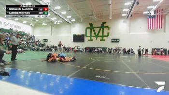 165 lbs Quarterfinal - Emmanuel Sandoval, Camarillo vs Gannan Erickson, Wilson/Long Beach