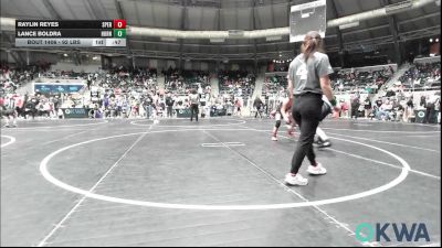 92 lbs Quarterfinal - Raylin Reyes, Sperry Wrestling Club vs Lance Boldra, Hornet Wrestling Club