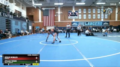 113 lbs Cons. Round 2 - Ethan Wade, West Jordan vs Jesus Robles, Uintah