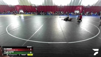 150 lbs Round 1 (16 Team) - Ty Imhoff, Iowa Grant/Highland vs Tyler Estes, Cameron