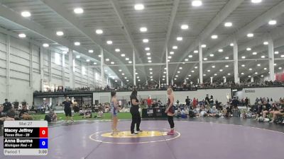 130 lbs Macey Jeffrey, Texas Blue vs Anna Buurma, Michigan Red