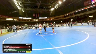 104 lbs Cons. Round 4 - Landon Eller, Prescott Valley Bighorns vs Levi Kivett, Prescott Mile High Middle Scho