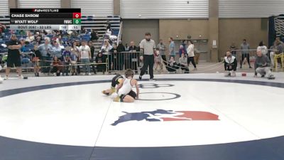 53 lbs Champ. Rd Of 16 - Wyatt Wolf, Perry Meridian Wrestling Club vs Chase Shrom