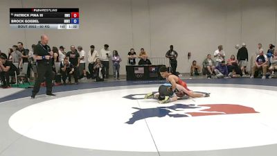 60 kg Cons. Rd Of 64 - Patrick Pina III, RBY Wrestling Club vs Brock Goebel, MWC Wrestling Academy