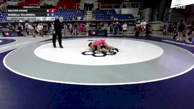 125 lbs Cons. Sub-rd Of 32 - Kaliyah Evans, NE vs Isobella Villarreal, IA