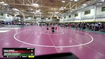 45 lbs Champ. Round 3 - Brecken Buchholz, Badlands Little Brawlers vs Cole Kimrey, Northeast MT Wrestling