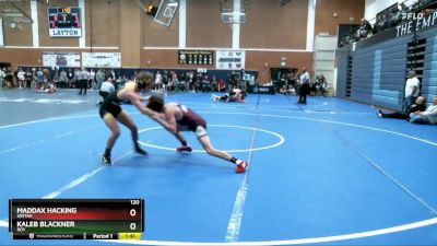 120 lbs Quarterfinal - Kaleb Blackner, Roy vs Maddax Hacking, Uintah