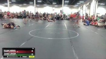 72 lbs Round 4 (6 Team) - Danny Spicer, Mat Warriors Blue vs Elijah Weeks, Quaker Nation Black