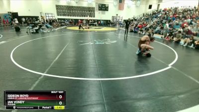 120-125 lbs Round 2 - Ian Vondy, Poudre vs Gideon Boyd, Lingle-Ft. Laramie/Southeast